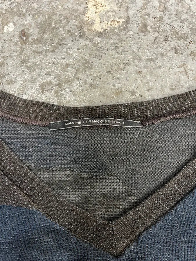 2000s Marithé + Francois Girbaud V-Neck Knit Modern Sweater THMHCLg 7