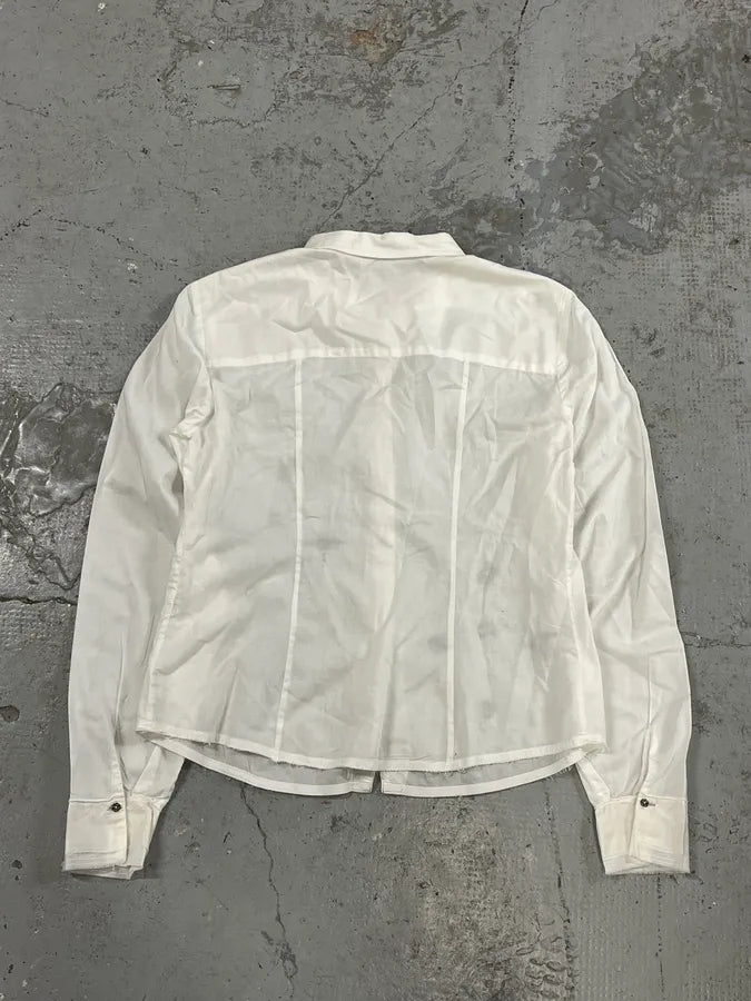 2000s Marithé + François Girbaud Abstract Stars White Shirt GJTNrVk 4