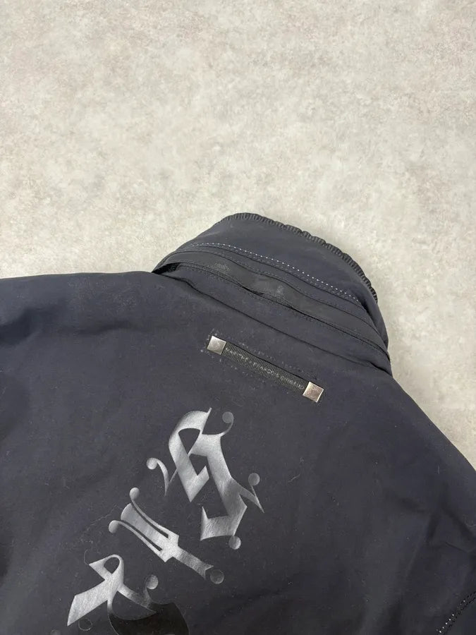 2000s Marithé + François Girbaud Active Black Windbreaker Nylon Gothic Jacket wuPZGyn 4