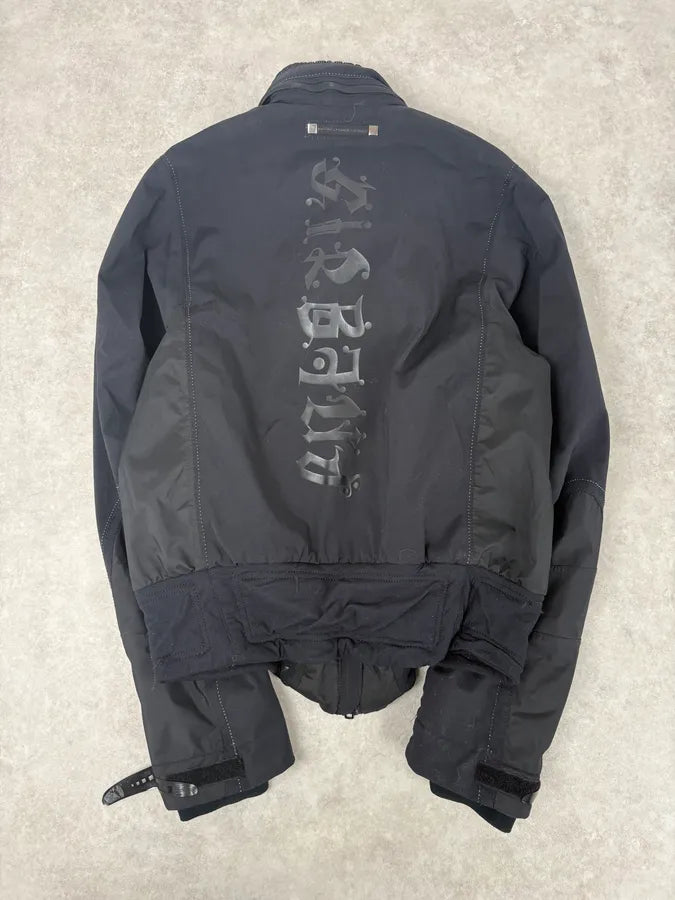 2000s Marithé + François Girbaud Active Black Windbreaker Nylon Gothic Jacket wuPZGyn 3