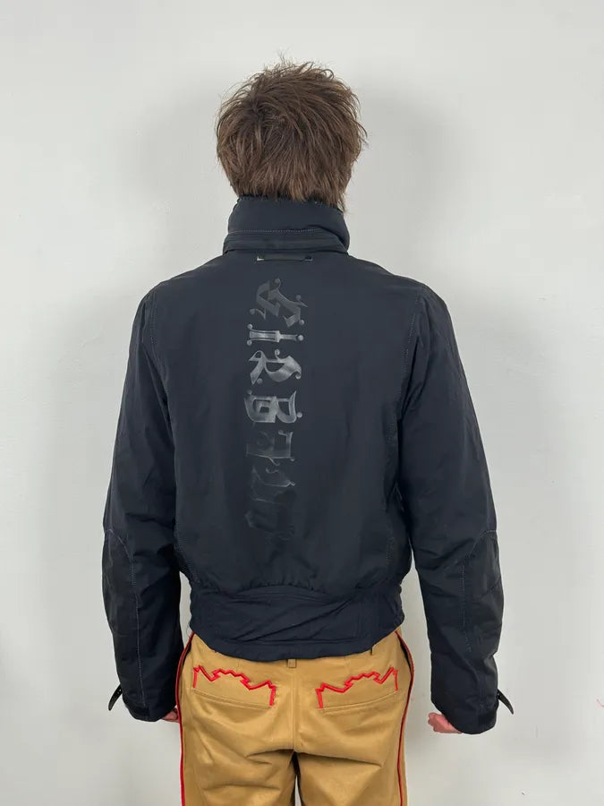 2000s Marithé + François Girbaud Active Black Windbreaker Nylon Gothic Jacket wuPZGyn 2