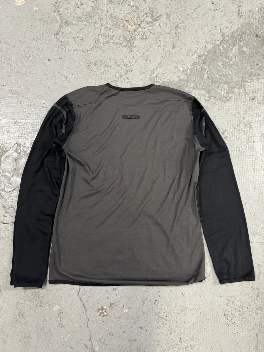 2000s Marithé + François Girbaud Active Grey Dark Longsleeves (M) mJIhPcL 3