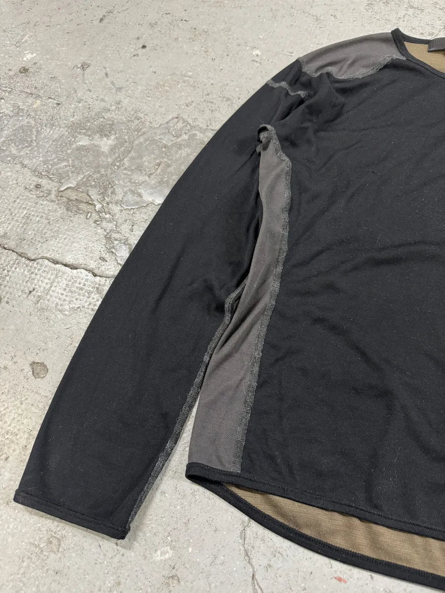 2000s Marithé + François Girbaud Active Grey Dark Longsleeves (M) mJIhPcL 5
