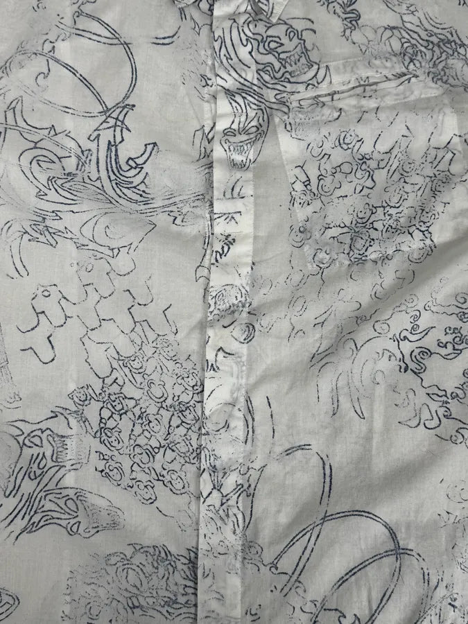 2000s Marithé + François Girbaud Aged Tattoo White Shirt eMoxTsK 8