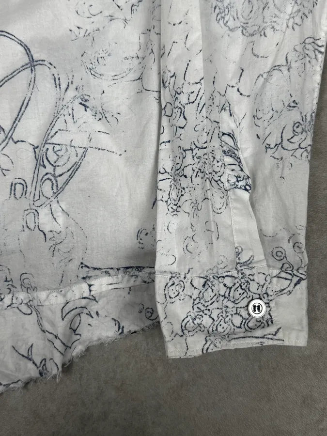 2000s Marithé + François Girbaud Aged Tattoo White Shirt eMoxTsK 7
