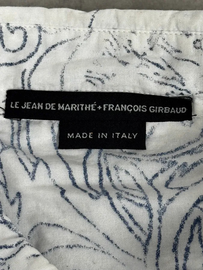 2000s Marithé + François Girbaud Aged Tattoo White Shirt eMoxTsK 11