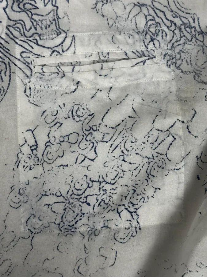 2000s Marithé + François Girbaud Aged Tattoo White Shirt eMoxTsK 9