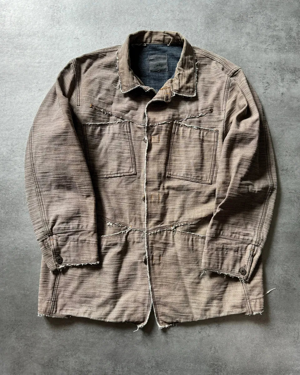 2000s Marithé + François Girbaud Archival Distressed Long Denim Jacket XGLpcAq 0