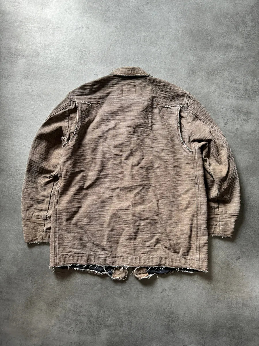 2000s Marithé + François Girbaud Archival Distressed Long Denim Jacket XGLpcAq 1