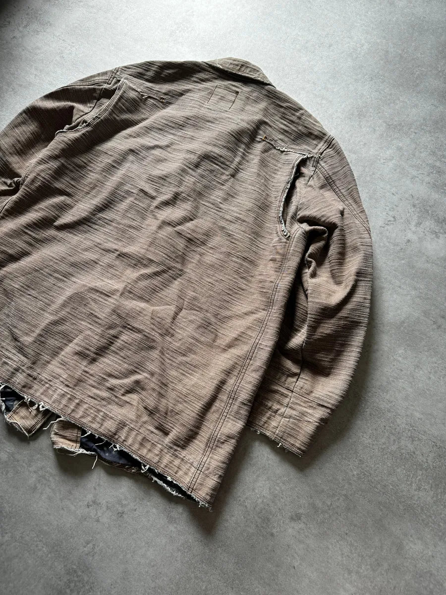 2000s Marithé + François Girbaud Archival Distressed Long Denim Jacket XGLpcAq 2