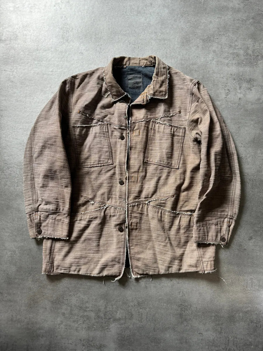 2000s Marithé + François Girbaud Archival Distressed Long Denim Jacket XGLpcAq 3