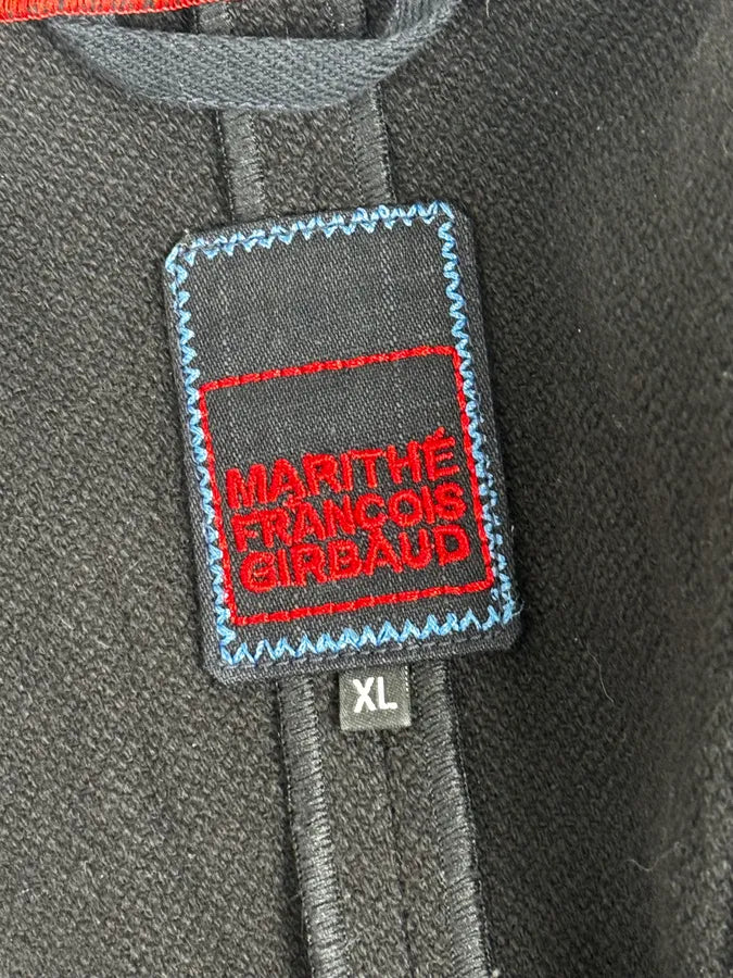 2000s Marithé + François Girbaud Asymmetrical Buttoned Black Officer Jacket JdCNcnQ 12