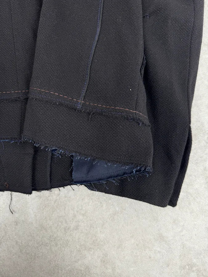 2000s Marithé + François Girbaud Asymmetrical Buttoned Black Officer Jacket JdCNcnQ 9