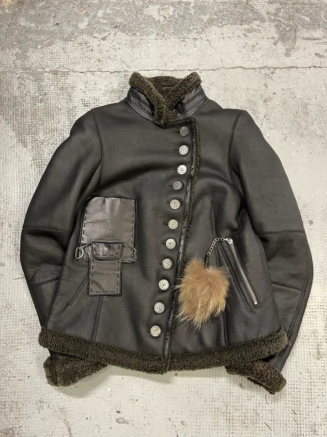 2000s Marithé + François Girbaud Asymmetrical Buttoned Leather Jacket ZKZoSOQ 1