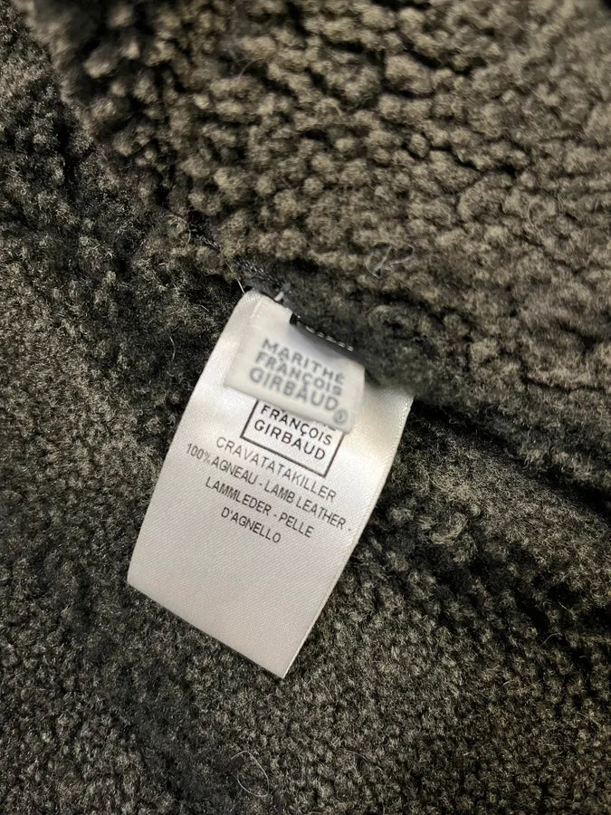 2000s Marithé + François Girbaud Asymmetrical Buttoned Leather Jacket ZKZoSOQ 12