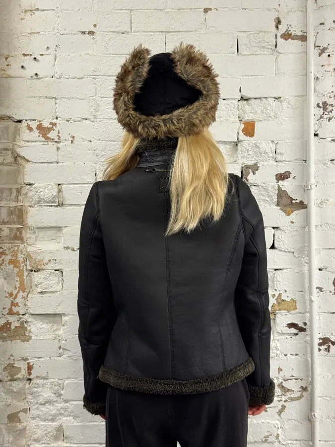 2000s Marithé + François Girbaud Asymmetrical Buttoned Leather Jacket ZKZoSOQ 3