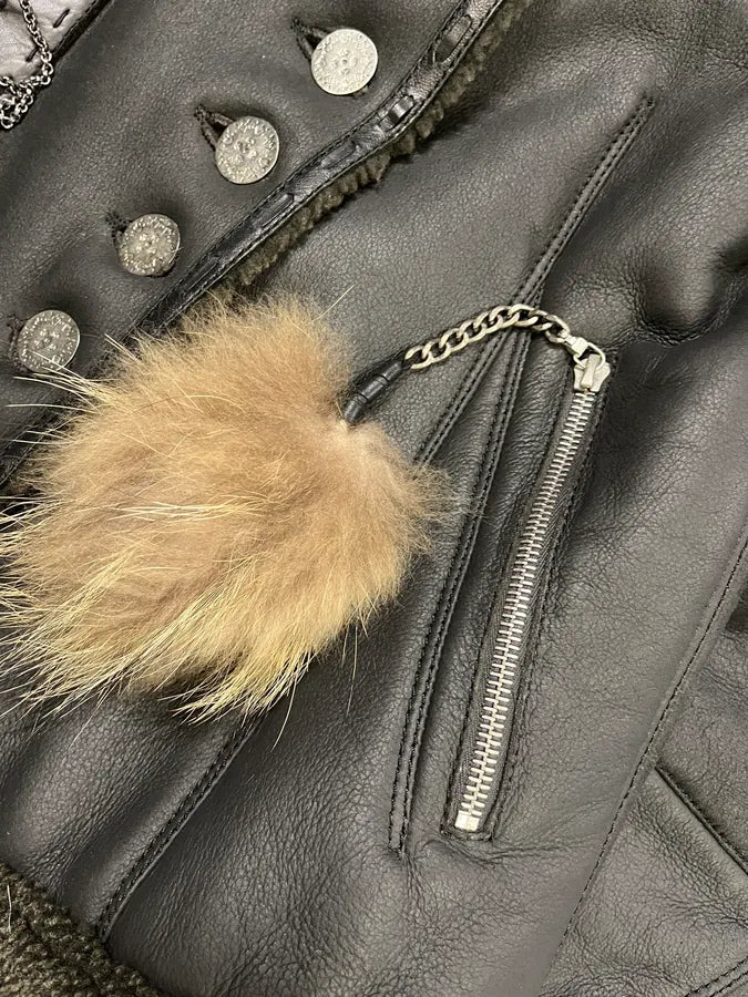 2000s Marithé + François Girbaud Asymmetrical Buttoned Leather Jacket ZKZoSOQ 6