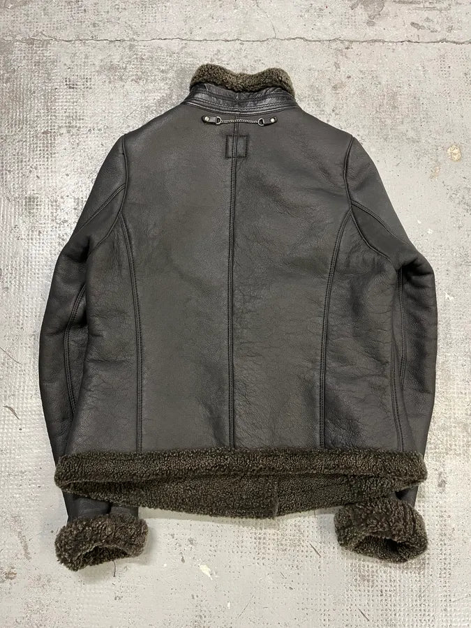 2000s Marithé + François Girbaud Asymmetrical Buttoned Leather Jacket ZKZoSOQ 8