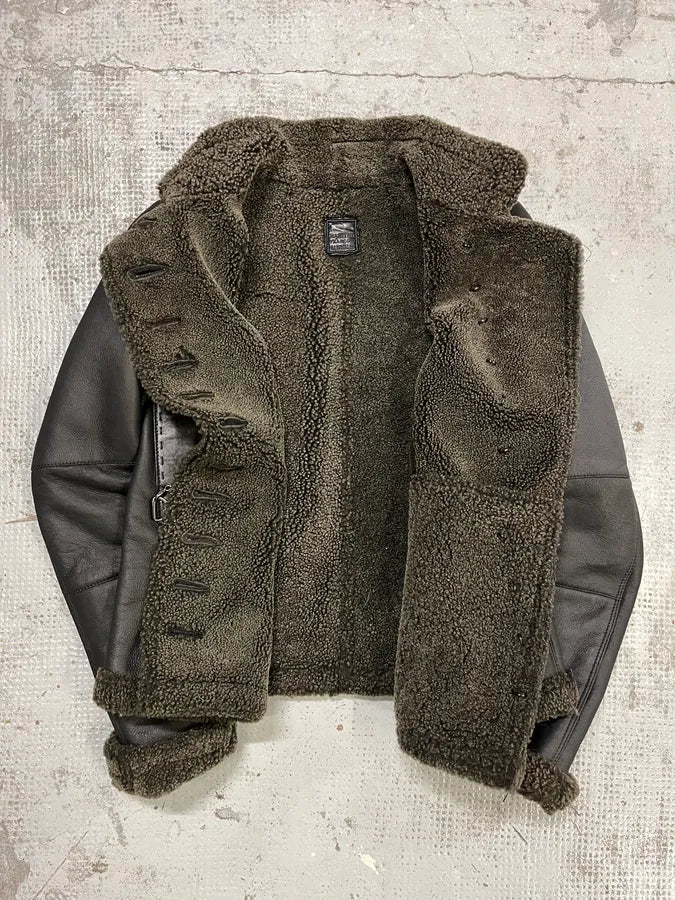 2000s Marithé + François Girbaud Asymmetrical Buttoned Leather Jacket ZKZoSOQ 9