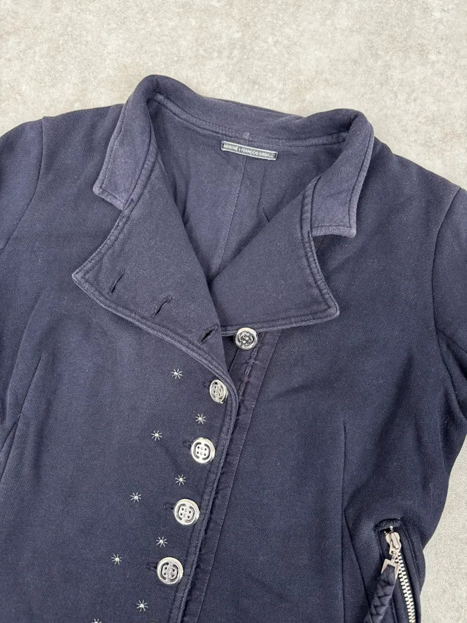 2000s Marithé + François Girbaud Asymmetrical Buttoned Navy Cardigan DIRXIyP 5