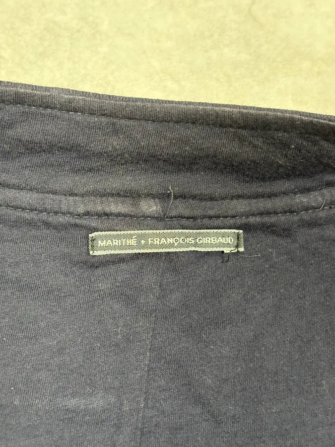 2000s Marithé + François Girbaud Asymmetrical Buttoned Navy Jacket nHhOXxp 9