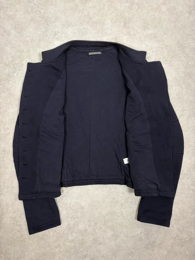 2000s Marithé + François Girbaud Asymmetrical Buttoned Navy Jacket nHhOXxp 7