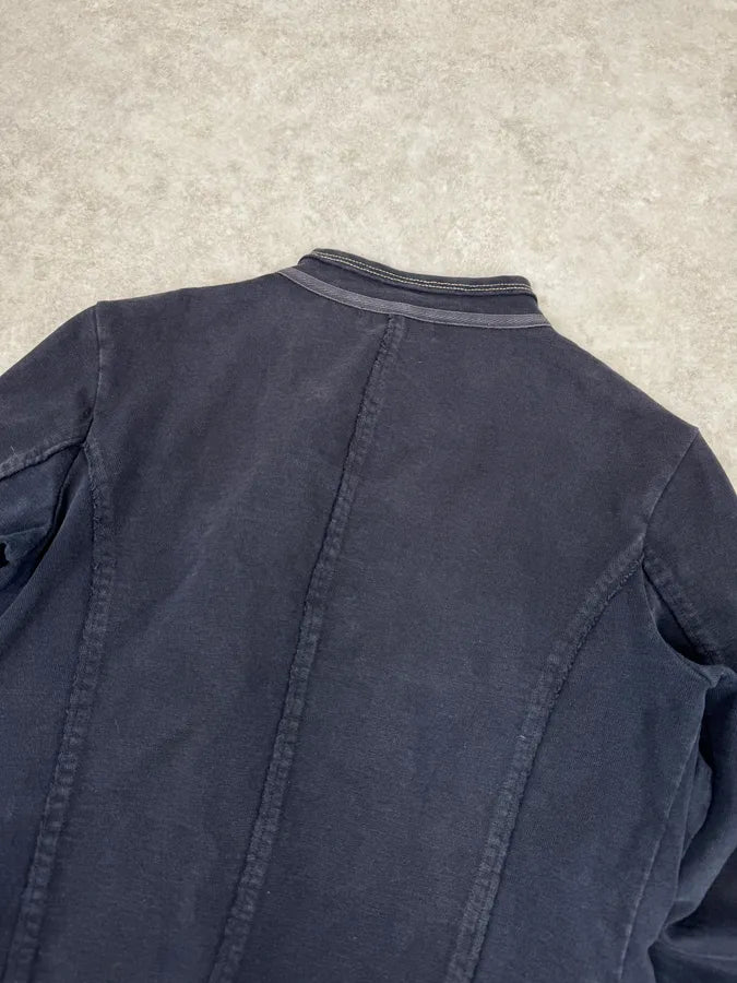 2000s Marithé + François Girbaud Asymmetrical Buttoned Navy Sweater uYFWWTe 5