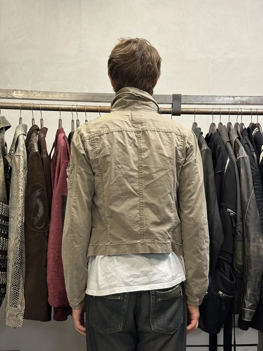 2000s Marithé + François Girbaud Beige & Orange Multi Pockets Utility Jacket HZzIwFa 3