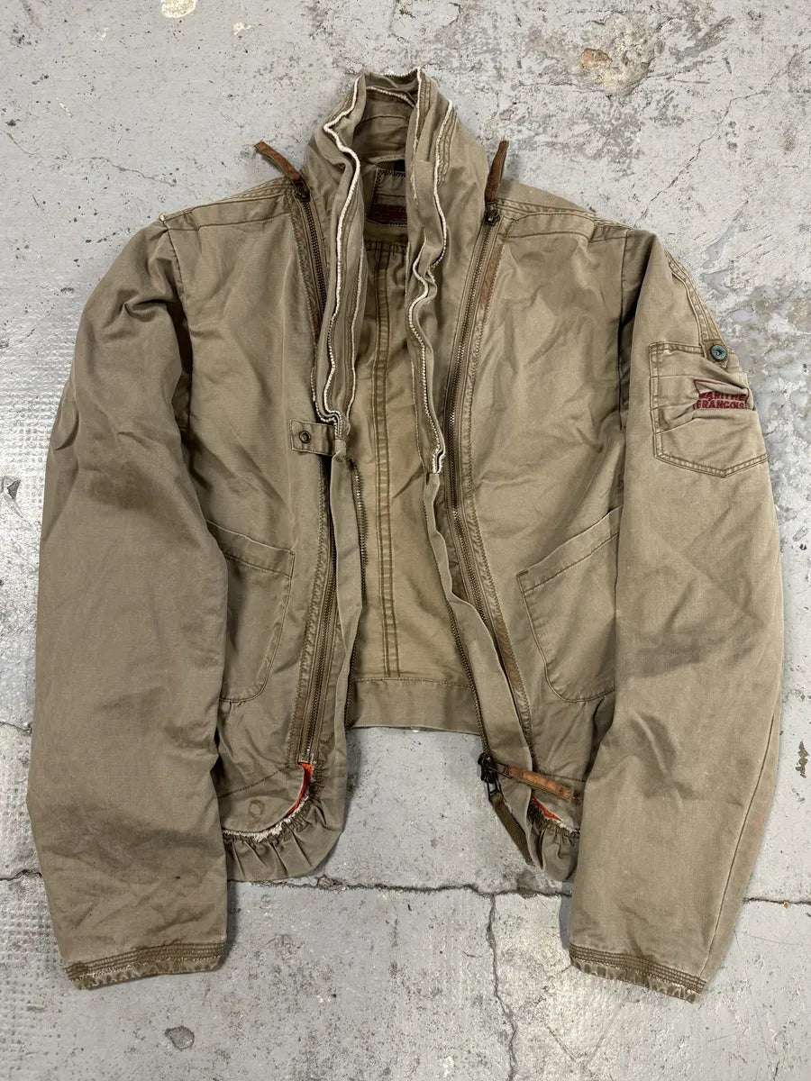 2000s Marithé + François Girbaud Beige & Orange Multi Pockets Utility Jacket HZzIwFa 5