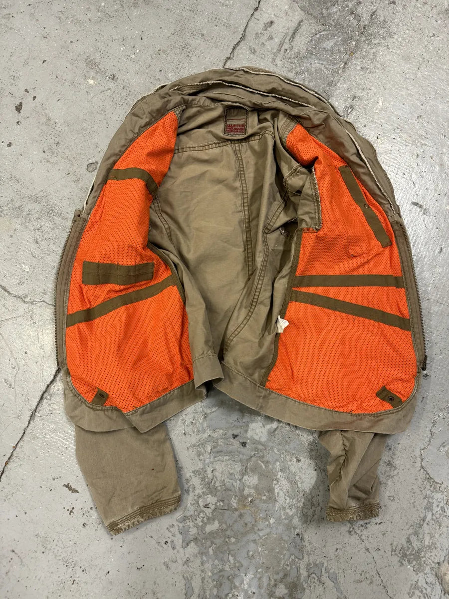 2000s Marithé + François Girbaud Beige & Orange Multi Pockets Utility Jacket HZzIwFa 6