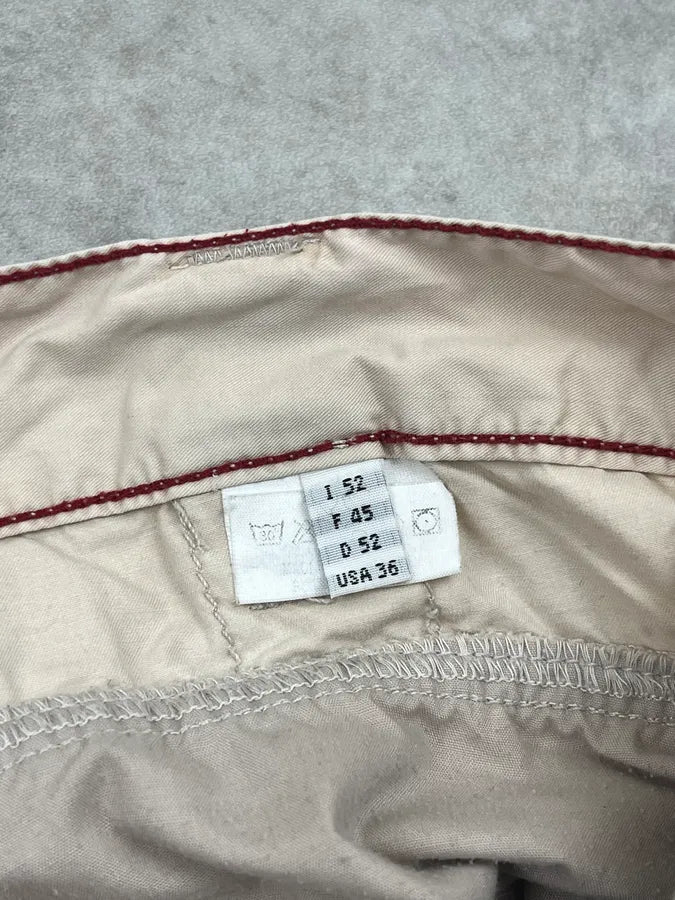 2000s Marithé + François Girbaud Beige Maxi Bondage Cargo Pants dXRhJaI 12