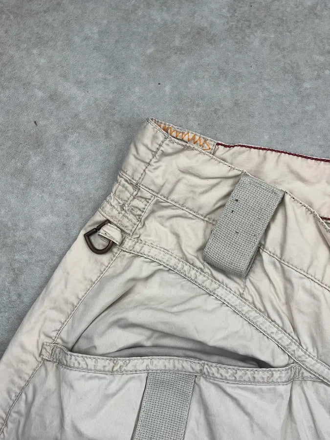 2000s Marithé + François Girbaud Beige Maxi Bondage Cargo Pants dXRhJaI 11