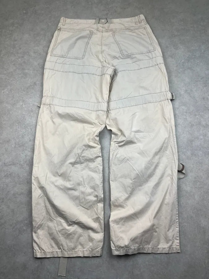 2000s Marithé + François Girbaud Beige Maxi Bondage Cargo Pants dXRhJaI 6