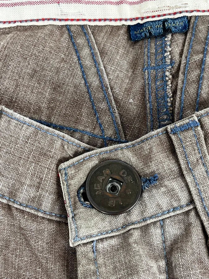 2000s Marithé + François Girbaud Beige Cracked Denim Jeans qXOsfMm 8