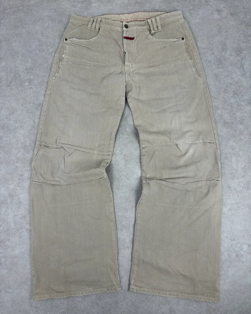 2000s Marithé + François Girbaud Beige Large Cozy Pants lYWxTNu 3