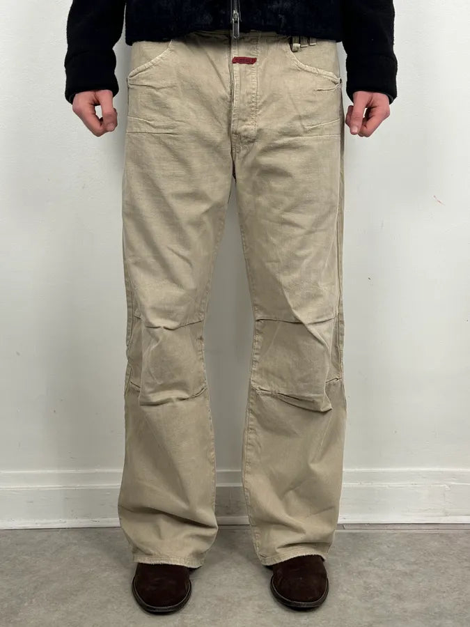 2000s Marithé + François Girbaud Beige Large Cozy Pants lYWxTNu 0