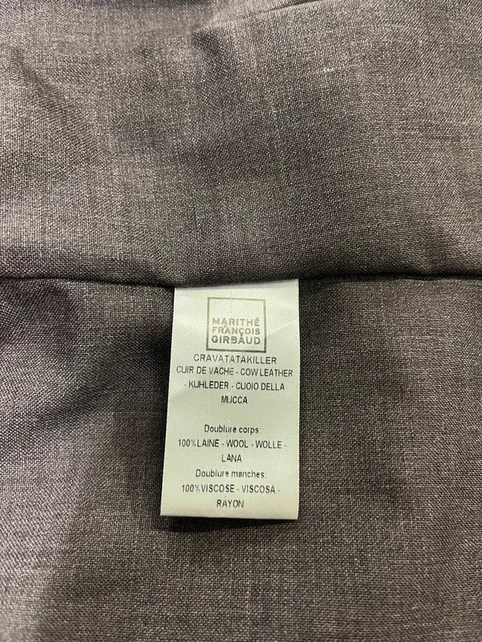 2000s Marithé + François Girbaud Beige Leather Buttoned Jacket tkQHJtZ 5