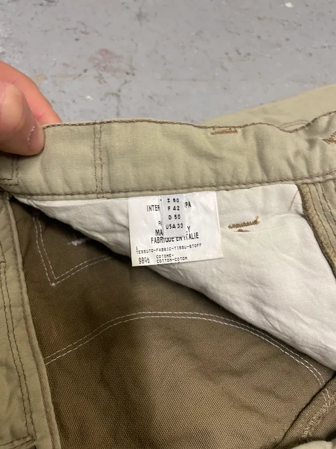 2000s Marithé + François Girbaud Beige Patchwork Trompe L’oeil Effect Pants (M) 10