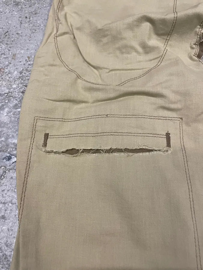 2000s Marithé + François Girbaud Beige Patchwork Trompe L’oeil Effect Pants (M) 7