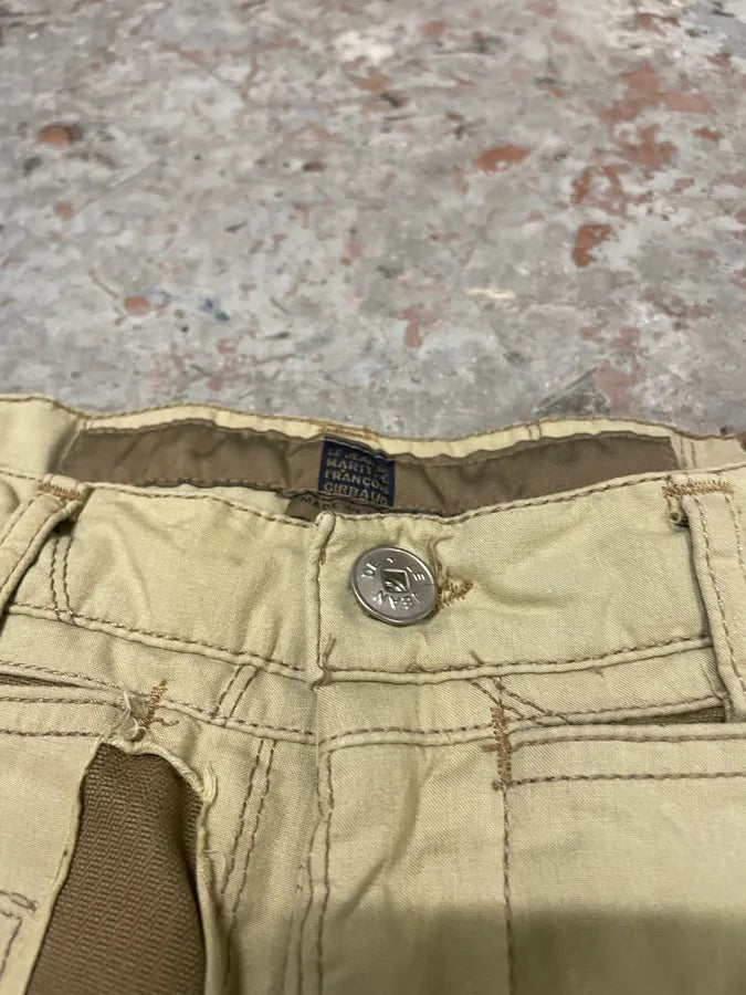 2000s Marithé + François Girbaud Beige Patchwork Trompe L’oeil Effect Pants (M) 8