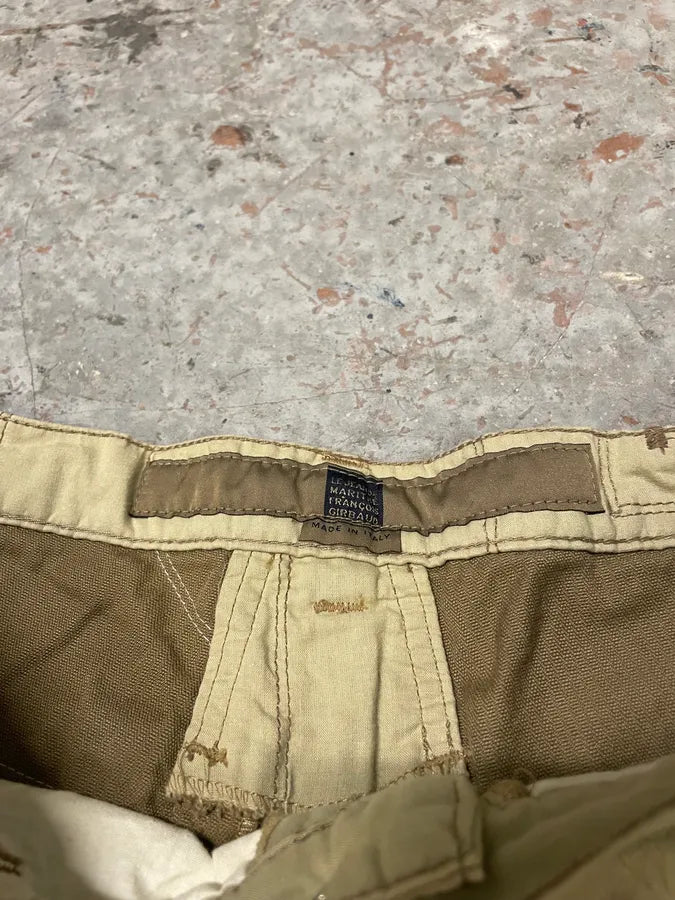 2000s Marithé + François Girbaud Beige Patchwork Trompe L’oeil Effect Pants (M) 9