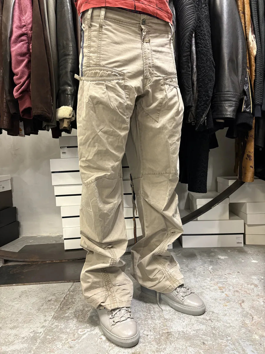 2000s Marithé + François Girbaud Beige Rebel Pants MYBbTmA 1