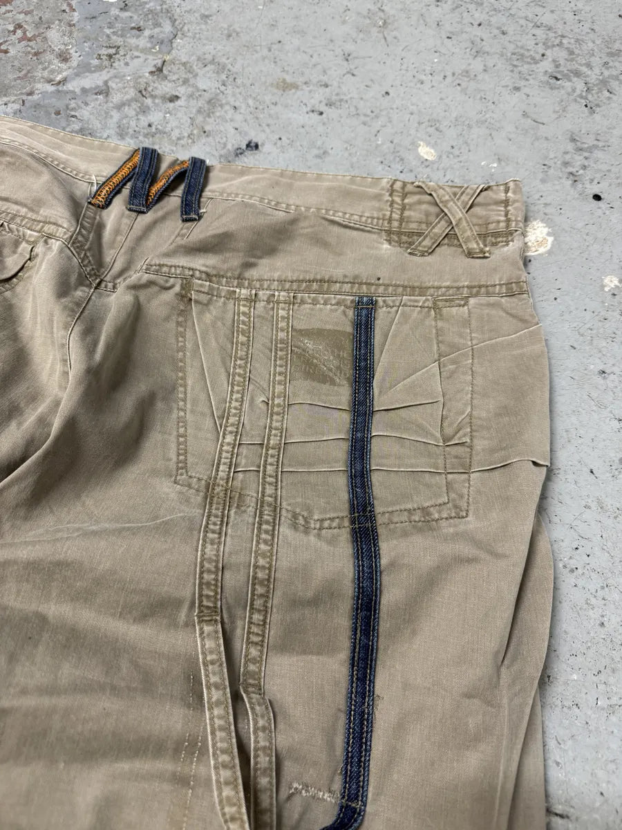 2000s Marithé + François Girbaud Beige Rebel Pants MYBbTmA 5