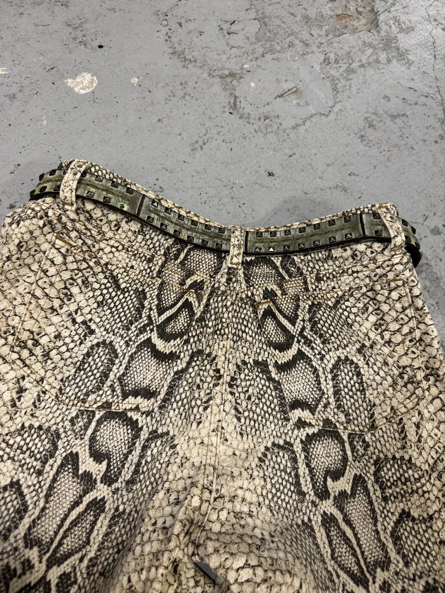 2000s Marithé + François Girbaud Beige Studded Leather Belt ihwVEAe 3