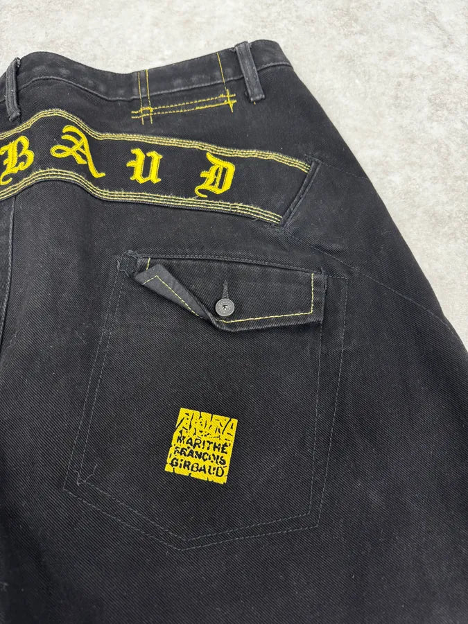 2000s Marithé + François Girbaud Black & Yellow Pants ZnpOlZy 10