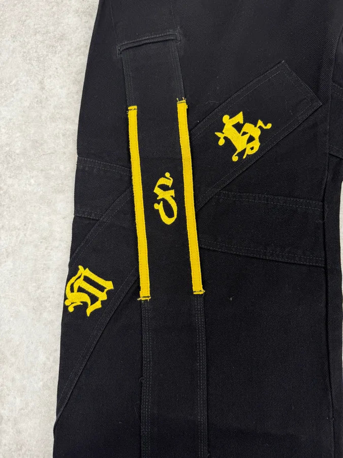 2000s Marithé + François Girbaud Black & Yellow Pants ZnpOlZy 8