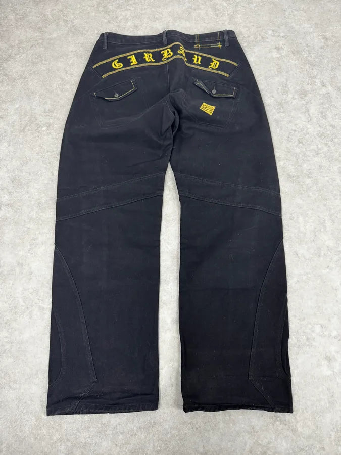 2000s Marithé + François Girbaud Black & Yellow Pants ZnpOlZy 4