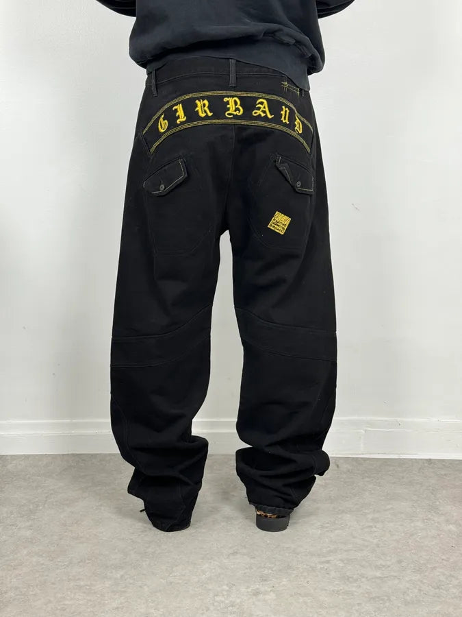2000s Marithé + François Girbaud Black & Yellow Pants ZnpOlZy 3