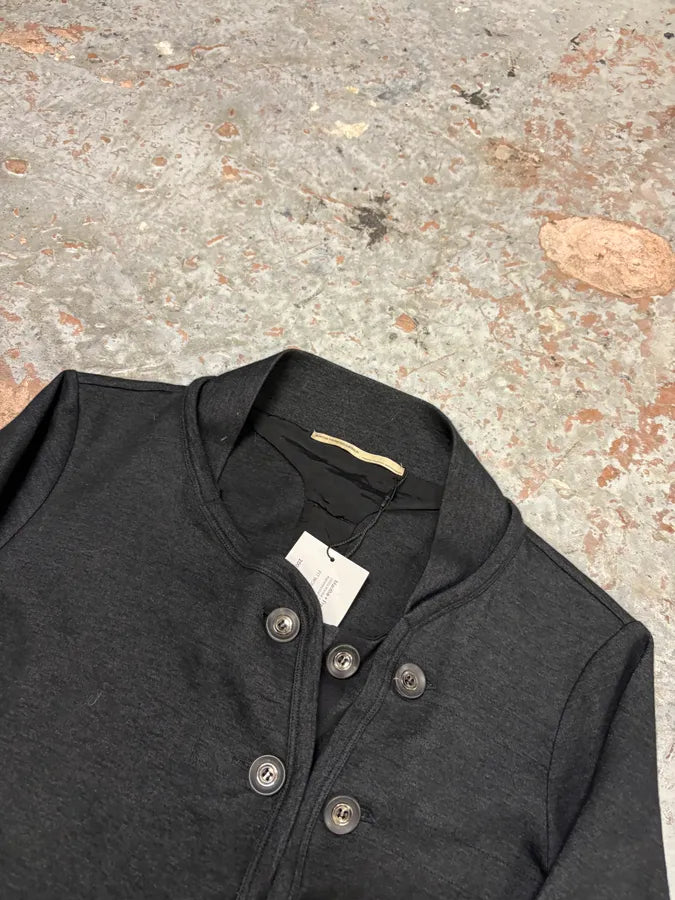 2000s Marithé + François Girbaud Black Asymmetrical Buttoned Officer Sweater HlZlJVi 3