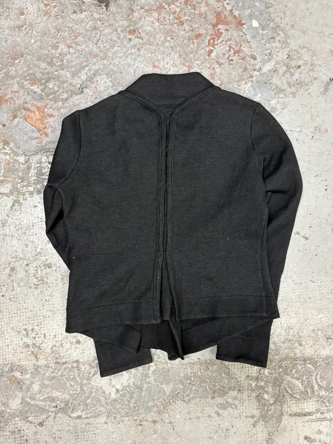2000s Marithé + François Girbaud Black Asymmetrical Buttoned Officer Sweater HlZlJVi 4